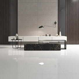 Mantilla White Gloss Rectified Wall & Floor Tiles - 750 x 750mm