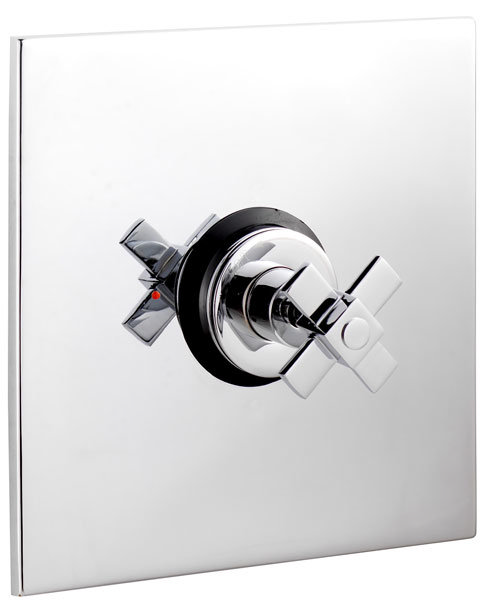 Mantra Concealed Thermostatic Sequential Shower Valve with Square Plate Large Image