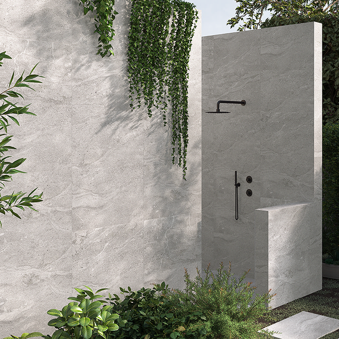 Marajo Outdoor Light Grey Wall & Floor Tiles - 600 x 900mm