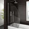 Marina Curved Bath Screen - 800mm Wide Large Image