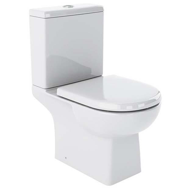 Marina Modern Close Coupled Toilet with Soft Close Seat Large Image