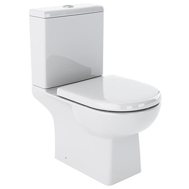 Marina Modern Close Coupled Toilet + Soft Close Seat  Profile Large Image