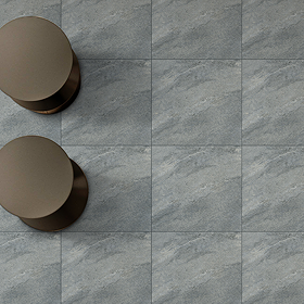 Marisa Grey Stone Effect Floor Tiles - 396 x 396mm