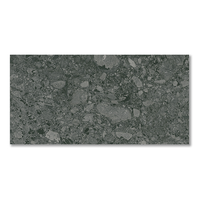 Maroni Black Terrazzo Effect Wall & Floor Tiles - 300 x 600mm
