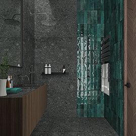 Maroni Black Terrazzo Effect Wall & Floor Tiles - 300 x 600mm