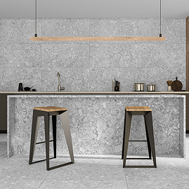 Maroni Grey Terrazzo Effect Wall & Floor Tiles - 300 x 600mm