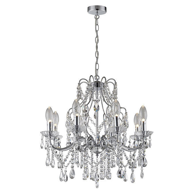 Marquis by Waterford Annalee Large 8 Light Chandelier Bathroom Ceiling Light Large Image
