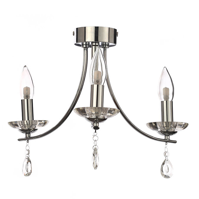 Marquis by Waterford Bandon 3 Light Curved Arm Chandelier Bathroom Ceiling Light  Feature Large Imag