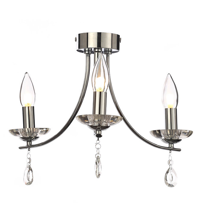 Marquis by Waterford Bandon 3 Light Curved Arm Chandelier Bathroom Ceiling Light Large Image
