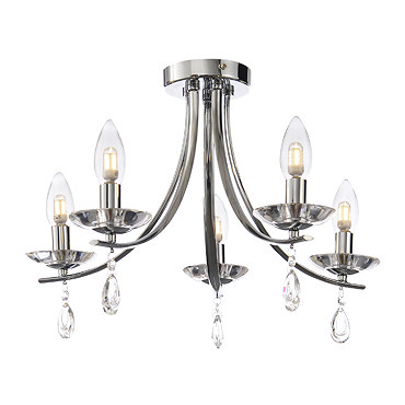 Marquis by Waterford Bandon 5 Light Curved Arm Chandelier Bathroom Ceiling Light  Profile Large Imag