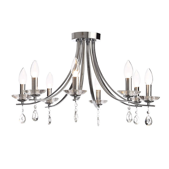 Marquis by Waterford Bandon 8 Light Curved Arm Chandelier Bathroom Ceiling Light  Feature Large Imag