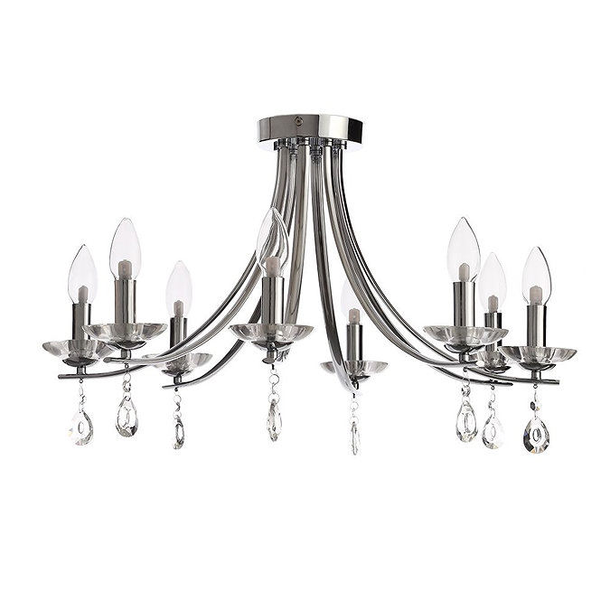 Marquis by Waterford Bandon 8 Light Curved Arm Chandelier Bathroom Ceiling Light  Standard Large Ima