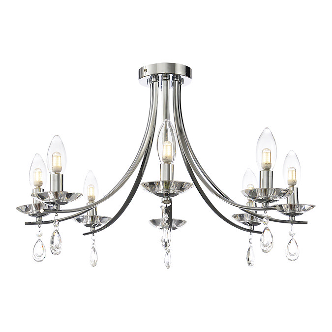 Marquis by Waterford Bandon 8 Light Curved Arm Chandelier Bathroom Ceiling Light Large Image
