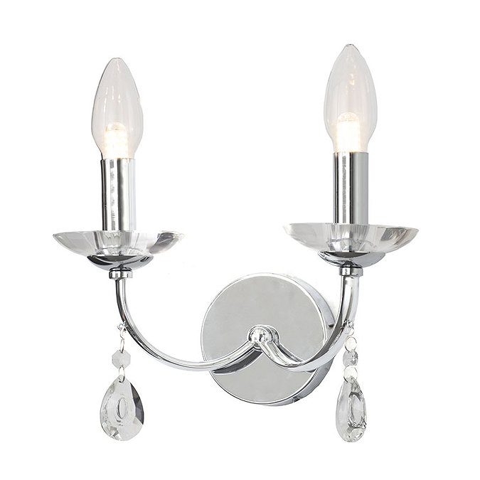 Marquis by Waterford Bandon Curved Arm Bathroom Wall Light Standard Large Image