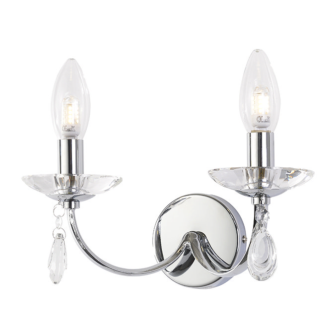 Marquis by Waterford Bandon Curved Arm Bathroom Wall Light Large Image
