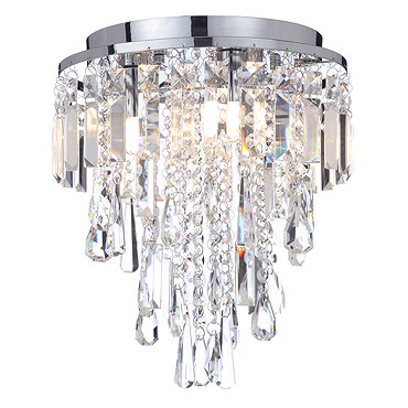 Marquis by Waterford Bresna 28cm Mixed Crystal Flush Bathroom Ceiling Light  Profile Large Image