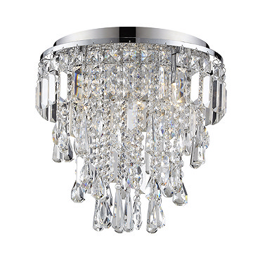 Marquis by Waterford Bresna 38cm Mixed Crystal Flush Bathroom Ceiling Light  Profile Large Image