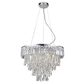 Marquis by Waterford Bresna 50cm Mixed Crystal Chandelier Bathroom Ceiling Light Medium Image
