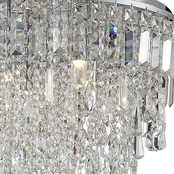 Marquis by Waterford Bresna 50cm Mixed Crystal Flush Ceiling Light Feature Large Image