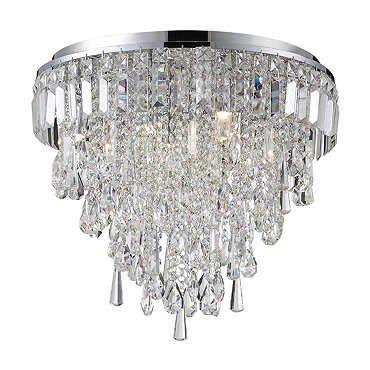 Marquis by Waterford Bresna 50cm Mixed Crystal Flush Ceiling Light  Profile Large Image