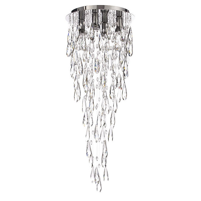 Marquis by Waterford Deel 35cm New Crystal Dropper Flush Bathroom Ceiling Light  Feature Large Image