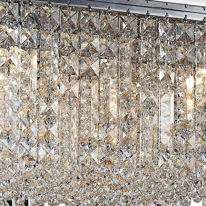 Marquis by Waterford Fane Large Crystal Square Flush Bathroom Ceiling Light  In Bathroom Large Image