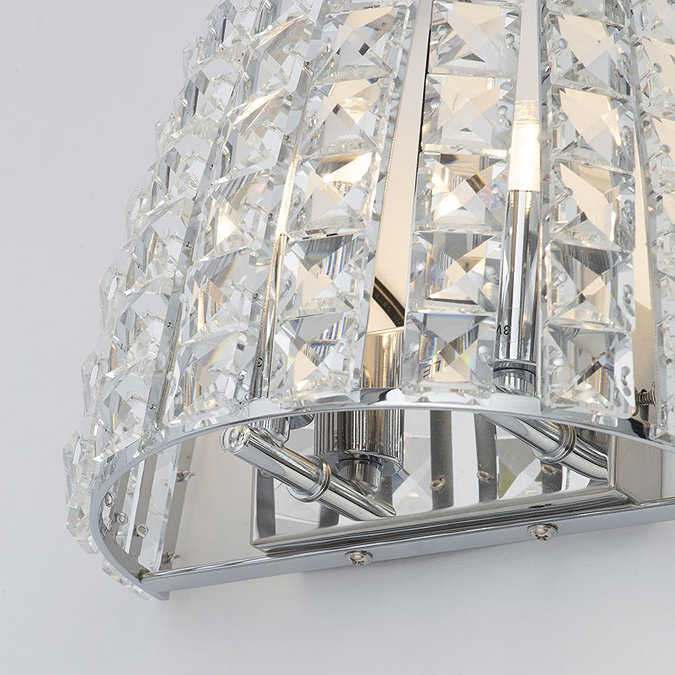 Marquis by Waterford Moy 2 Light Crystal Bathroom Wall Light In Bathroom Large Image