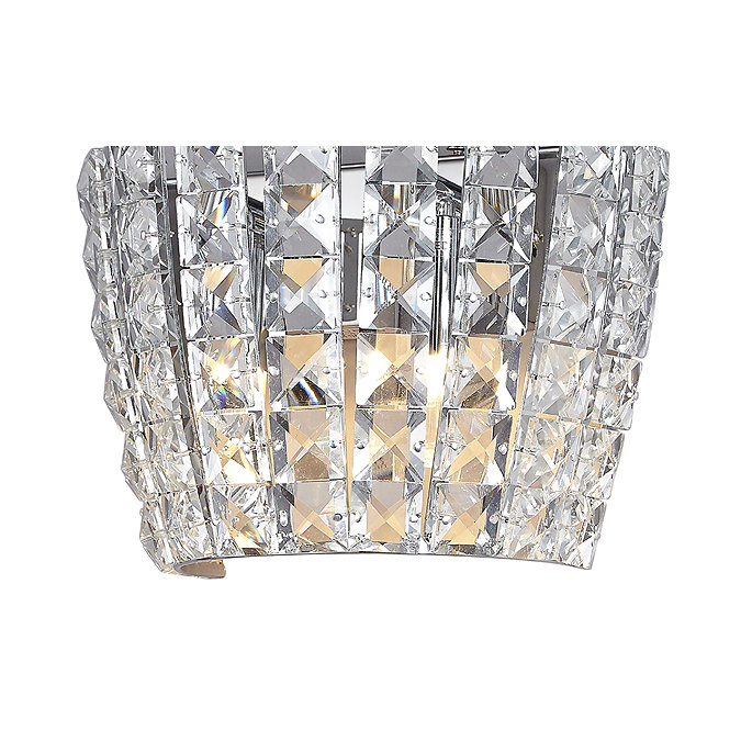 Marquis by Waterford Moy 2 Light Crystal Bathroom Wall Light Large Image