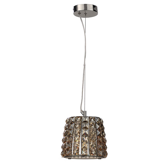 Marquis by Waterford Moy Small 1 Light Crystal Pendant Bathroom Ceiling Light - Champagne Feature L