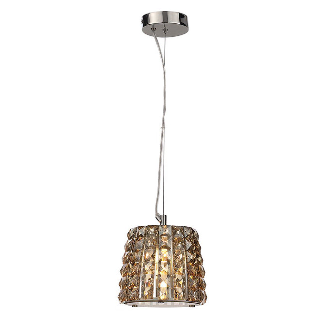 Marquis by Waterford Moy Small 1 Light Crystal Pendant Bathroom Ceiling Light - Champagne  Standard 