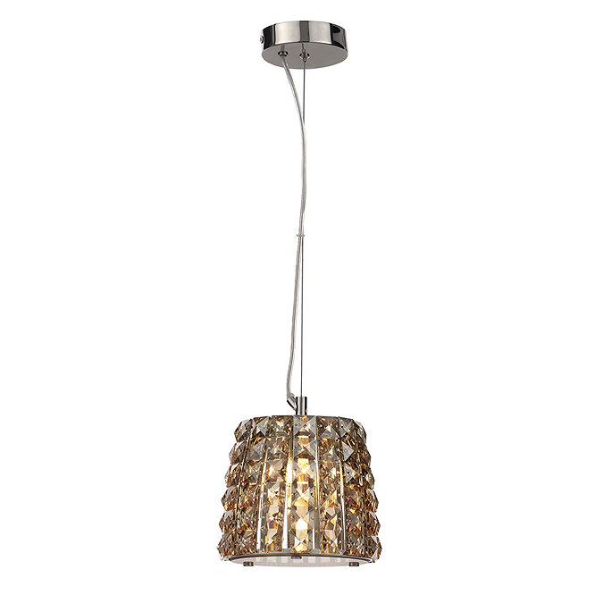 Marquis by Waterford Moy Small 1 Light Crystal Pendant Bathroom Ceiling Light - Champagne Standard