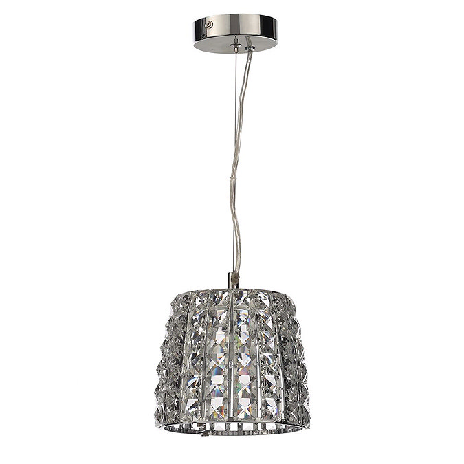 Marquis by Waterford Moy Small 1 Light Crystal Pendant Bathroom Ceiling Light - Clear  Feature Large