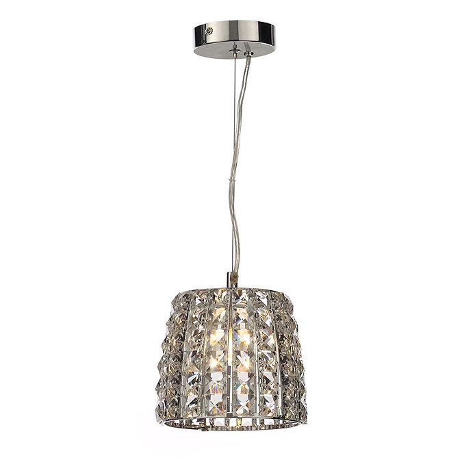 Marquis by Waterford Moy Small 1 Light Crystal Pendant Bathroom Ceiling Light - Clear  Standard Larg
