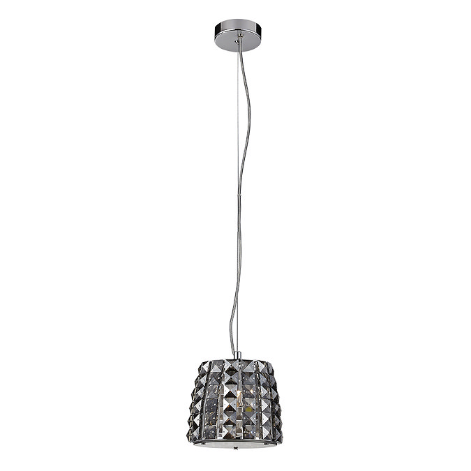 Marquis by Waterford Moy Small 1 Light Crystal Pendant Bathroom Ceiling Light - Smoke Large Image