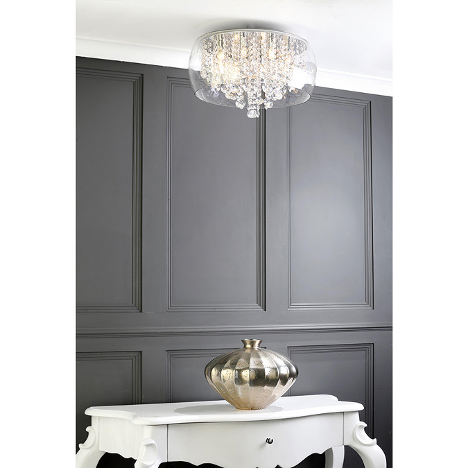 Marquis by Waterford Nore Large Encased Flush Bathroom Ceiling Light Feature Large Image