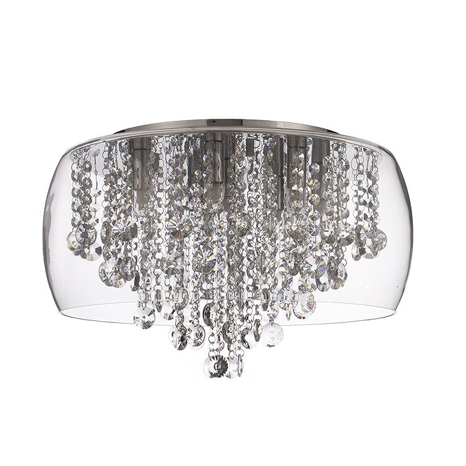 Marquis by Waterford Nore Large Encased Flush Bathroom Ceiling Light Standard Large Image