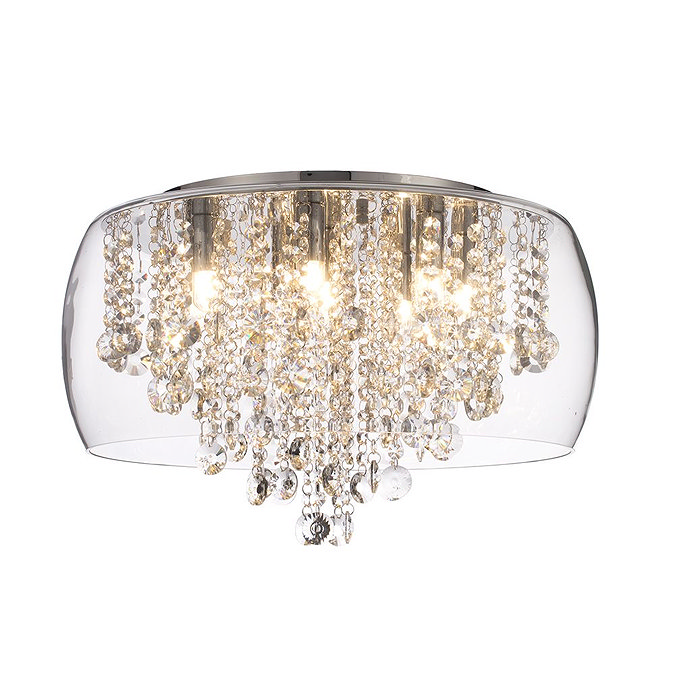 Marquis by Waterford Nore Large Encased Flush Bathroom Ceiling Light  In Bathroom Large Image