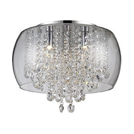 Marquis by Waterford Nore Small Encased Flush Bathroom Ceiling Light Medium Image