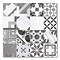 Marrakesh Grey Encaustic Effect Floor Tiles - 450 x 450mm