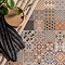 Marrakesh Multicolour Encaustic Effect Wall & Floor Tiles - 450 x 450mm