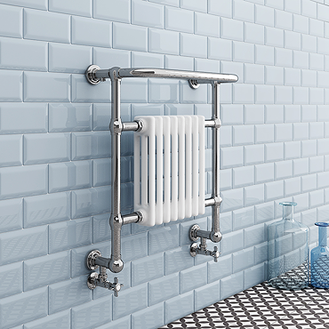 Marsden Traditional 740 x 675mm Wall Hung Towel Rail Radiator  Profile Large Image