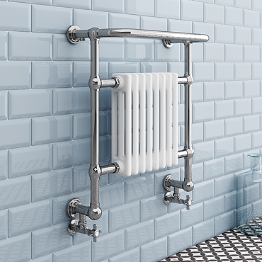 Marsden Traditional 740 x 675mm Wall Hung Towel Rail Radiator  Profile Large Image