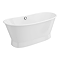 Marseille Gloss White Roll Top Cast Iron Bateau Bath - 1680 x 723mm