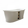 Marseille Gloss White Roll Top Cast Iron Bateau Bath - 1700 x 670mm