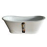Marseille Gloss White Roll Top Cast Iron Bateau Bath - 1700 x 670mm