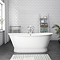 Marseille 1700 x 670mm Roll Top Cast Iron Bateau Bath