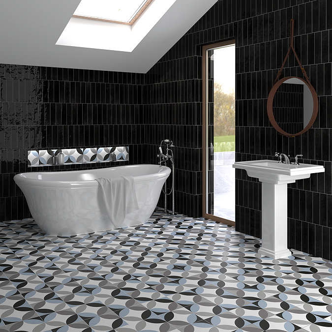Martil Black Wall & Floor Tiles - 70 x 280mm