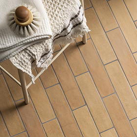 Martil Dark Terracotta Effect Porcelain Tiles - 70 x 280mm