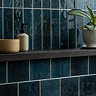 Martil Dark Blue Porcelain Glazed Wall Tiles - 70 x 280mm