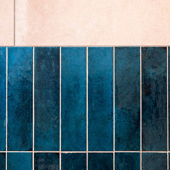 Martil Dark Blue Porcelain Glazed Wall Tiles - 70 x 280mm